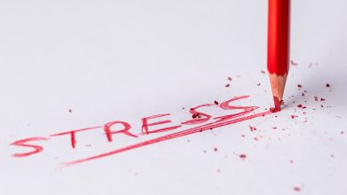 an image of stress writing