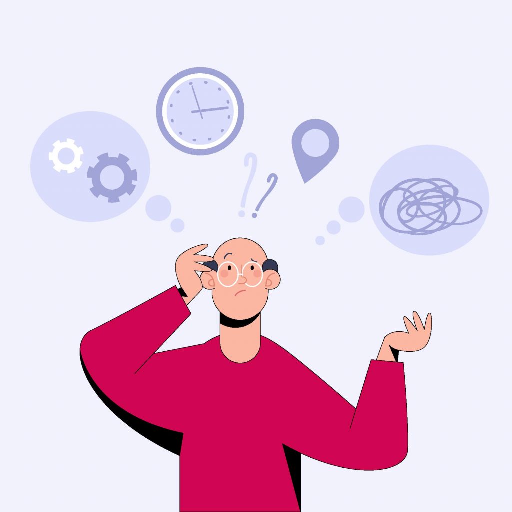 a person thinking of dementia 