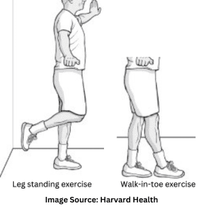 Leg standing exercise