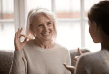 a woman exercising for her aging vocals